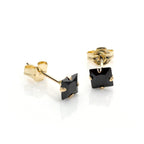 Ohrstecker aus 9 Karat Gelbgold mit weißem Zirkonia in Martini-Krappenfassung
