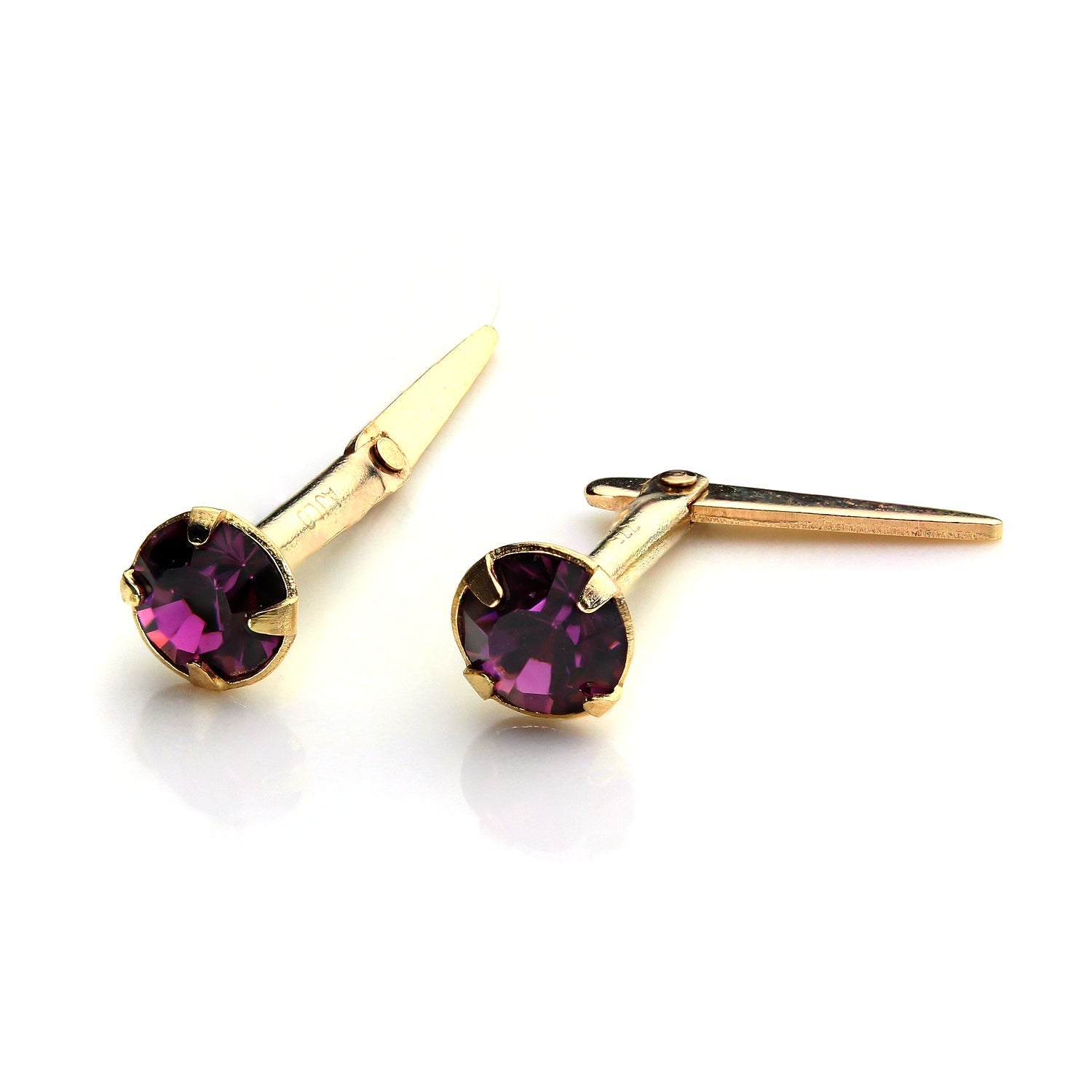 9 Karat Gold Andralok Ohrstecker mit 3 mm Kristall
