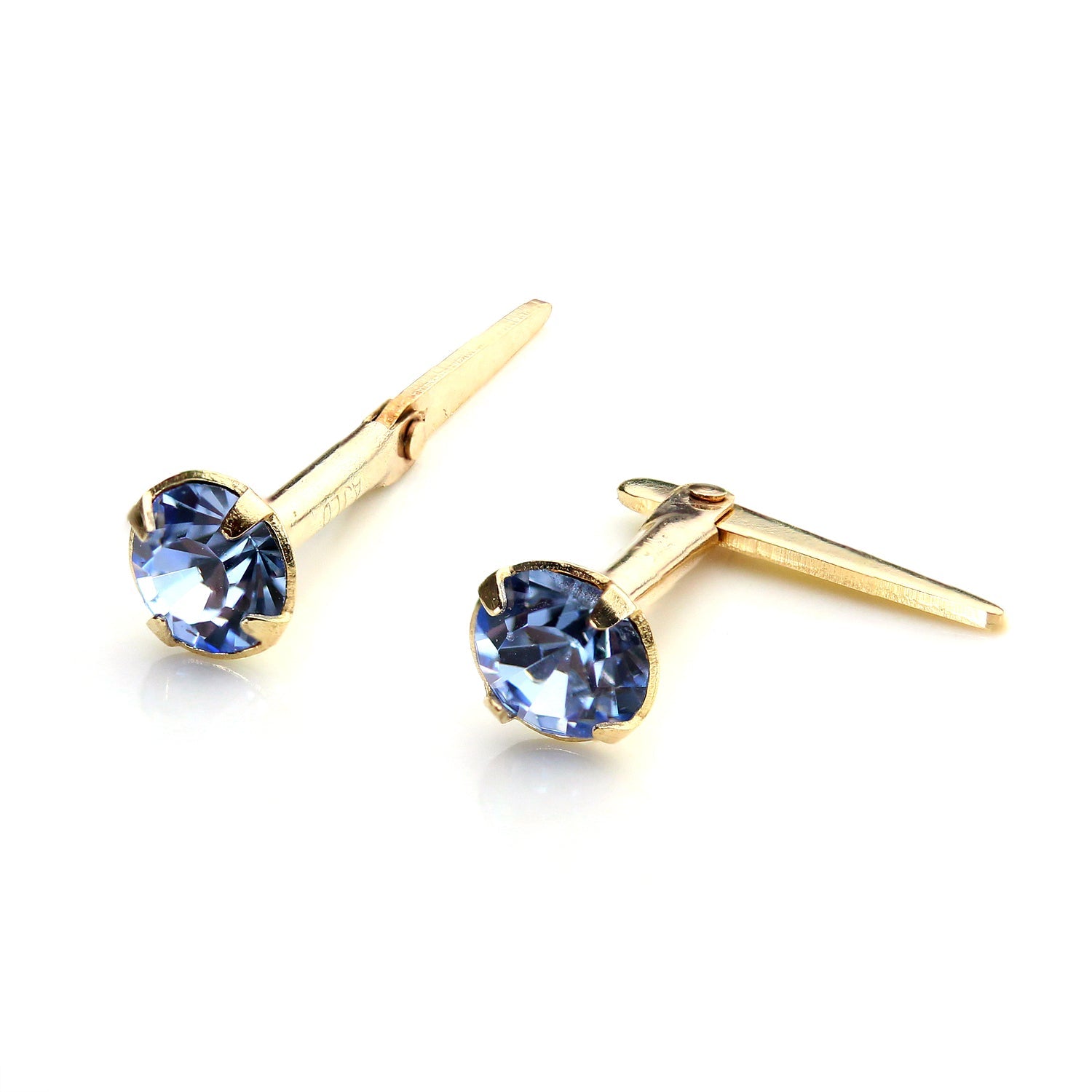 9 Karat Gold Andralok Ohrstecker mit 3 mm Kristall