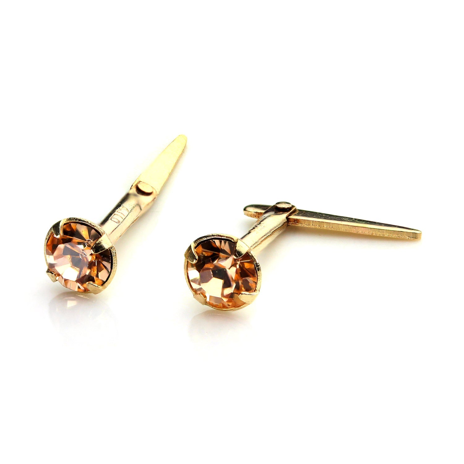 9 Karat Gold Andralok Ohrstecker mit 3 mm Kristall