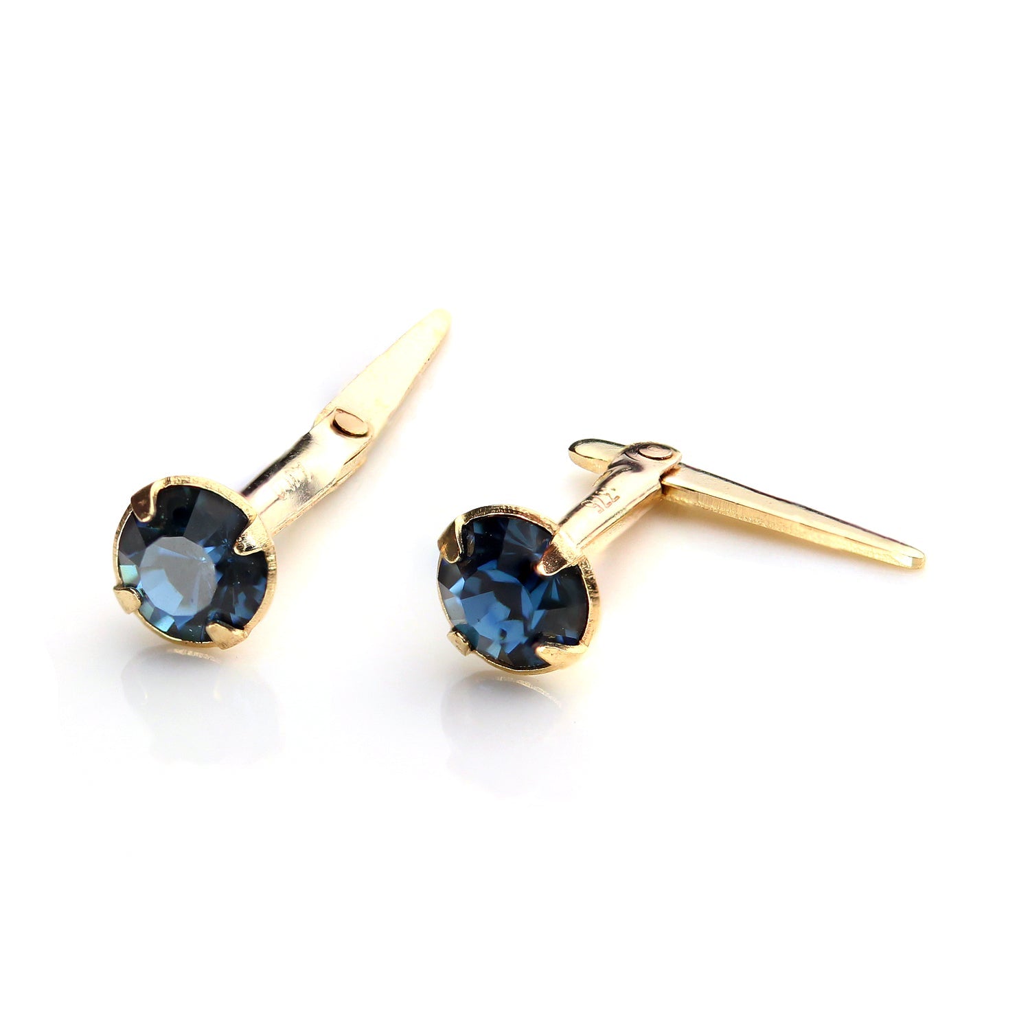 9 Karat Gold Andralok Ohrstecker mit 3 mm Kristall