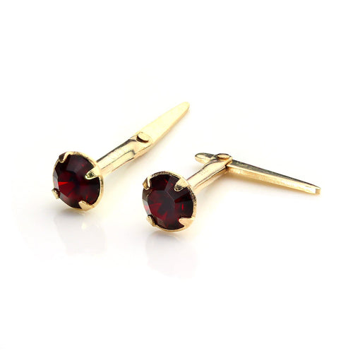 9 Karat Gold Andralok Ohrstecker mit 3 mm Kristall