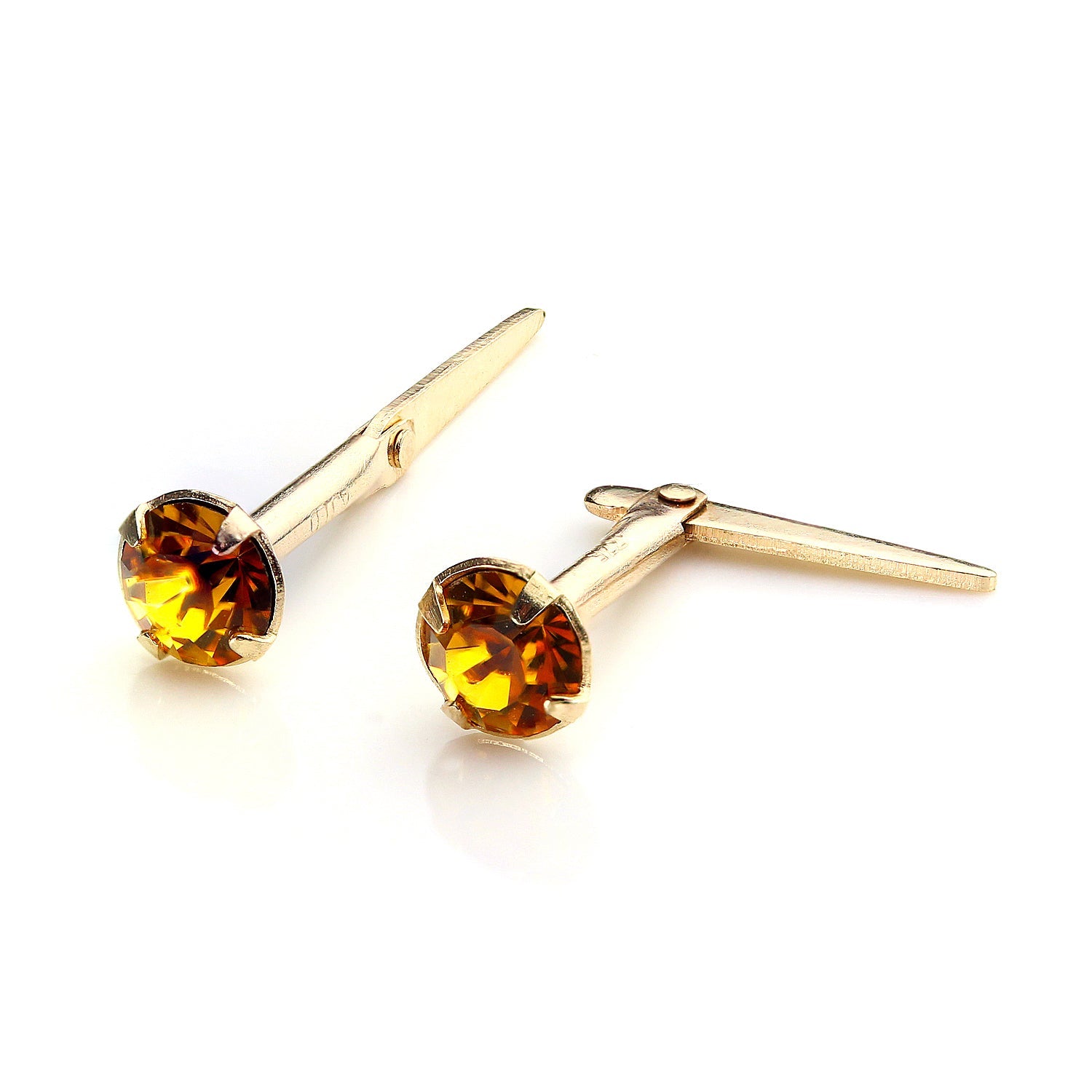 9 Karat Gold Andralok Ohrstecker mit 3 mm Kristall