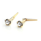 9 Karat Gold Andralok Ohrstecker mit 3 mm Kristall