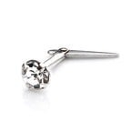 Andralok Nasenstecker aus Sterlingsilber mit Kristall, 3 mm