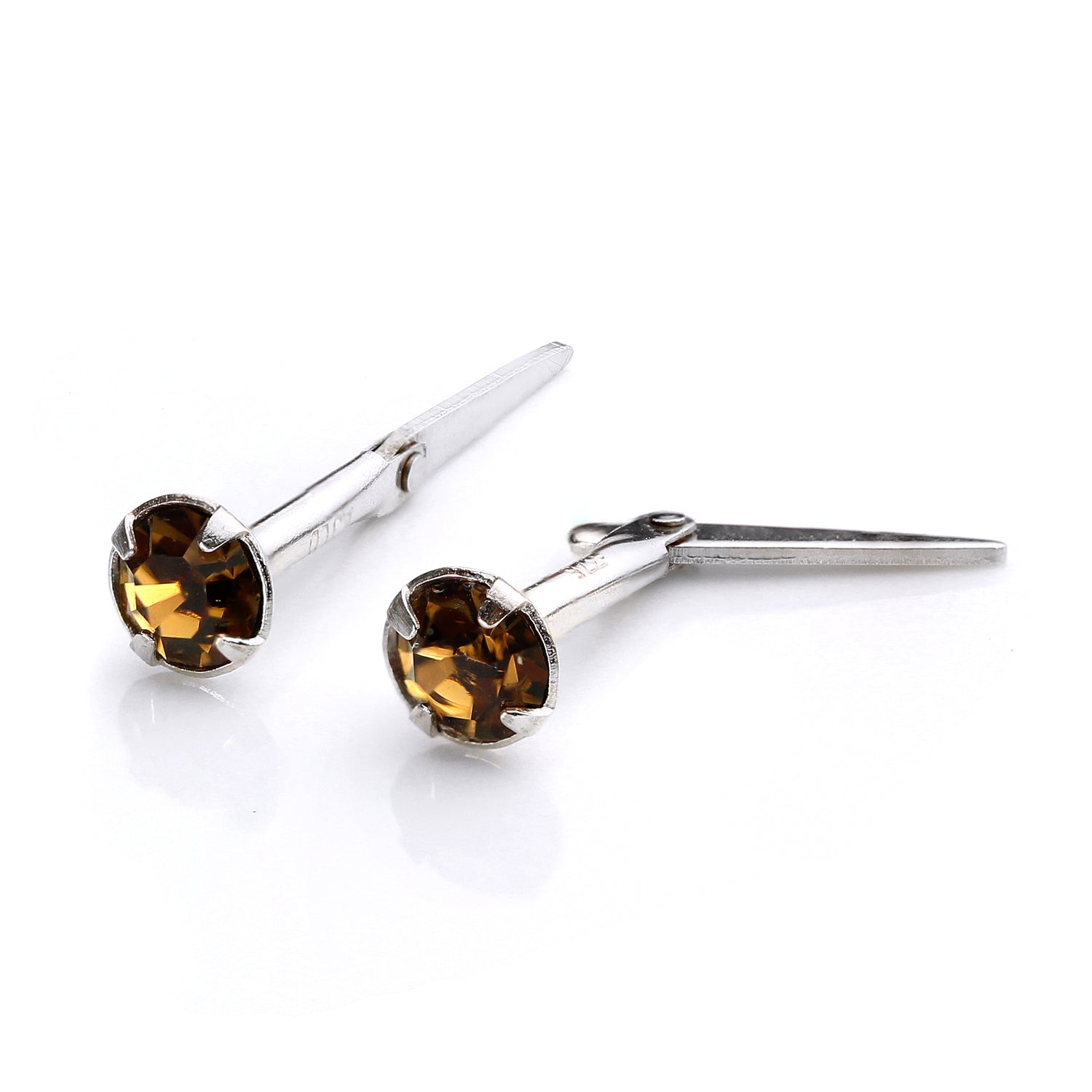 Sterlingsilber Andralok Ohrstecker mit 3 mm Kristall