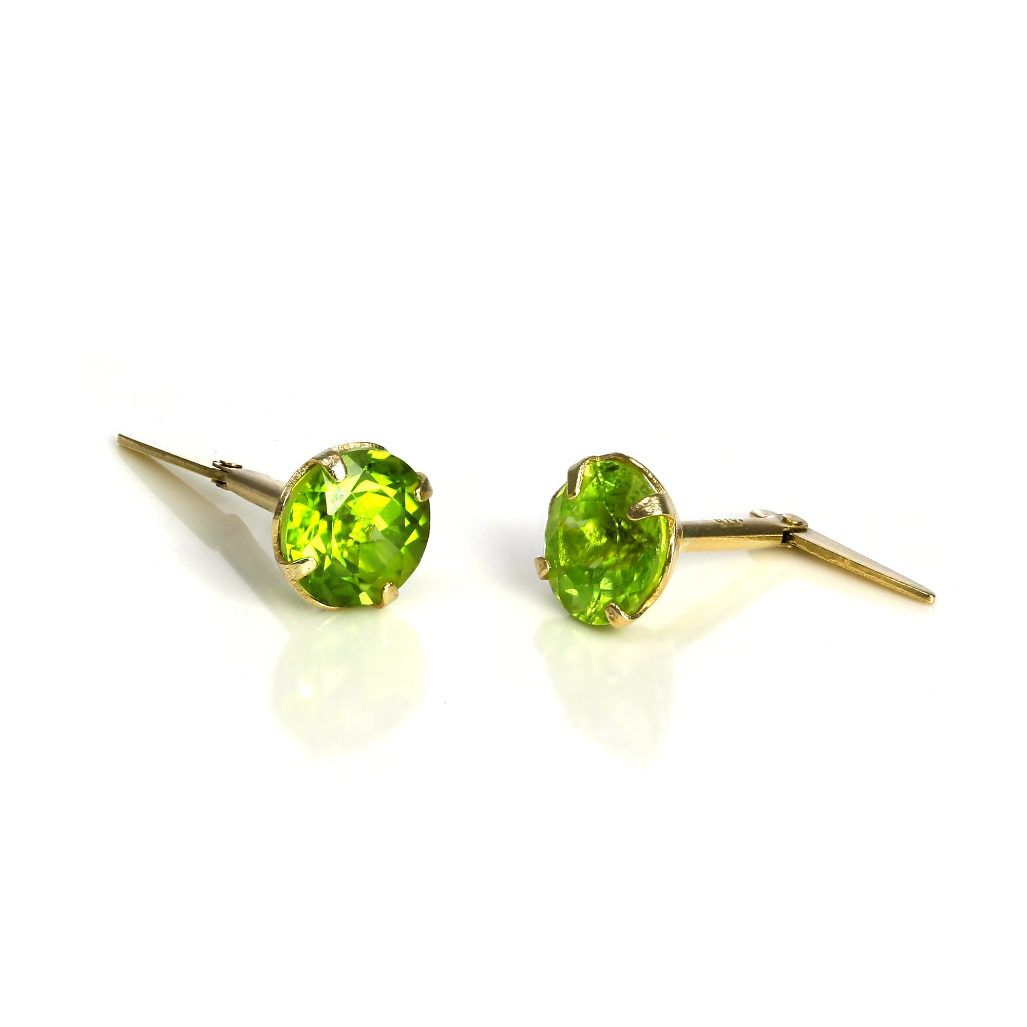 9 Karat Gold & 5 mm Peridot Edelstein Andralok Ohrstecker