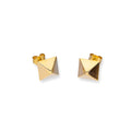 9 Karat Gold Quadratisch Pyramide Ohrstecker 