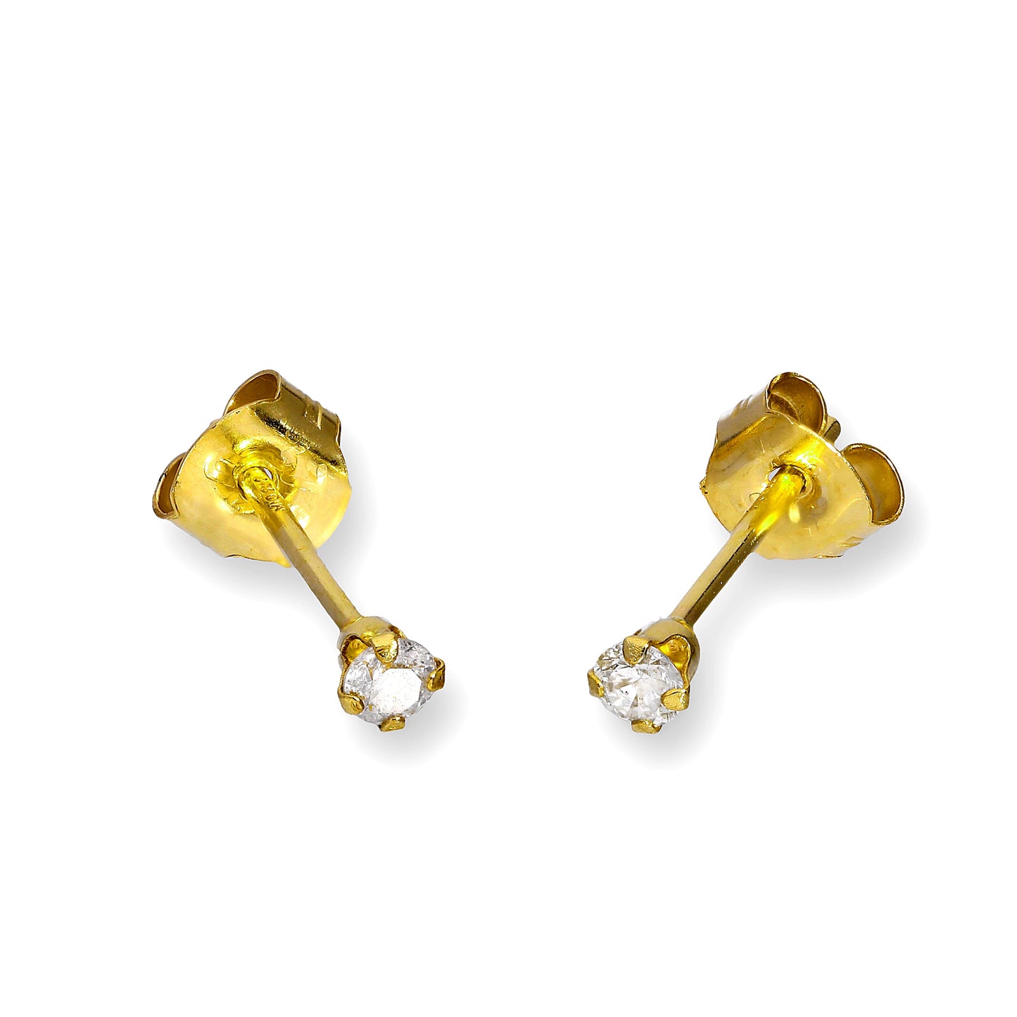 9 Karat Gold & Diamant Ohrstecker