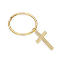 9 Karat Gelbgold Kreuz Einzelner Creolen Ohrring