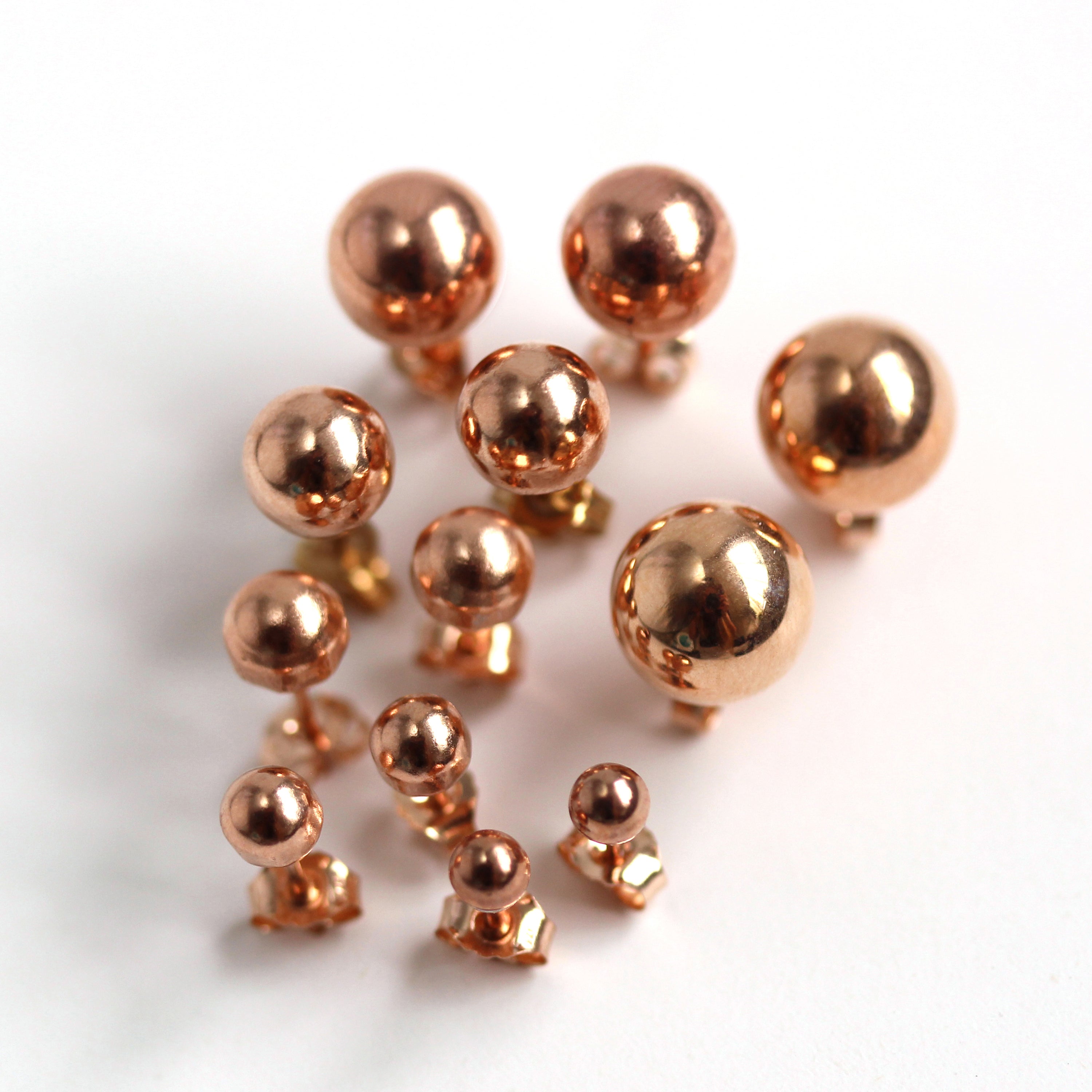 9 Karat Roségold Ohrstecker
