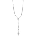 Schwere Sterlingsilber Rosenkranz Perlen Halskette – 20 Zoll