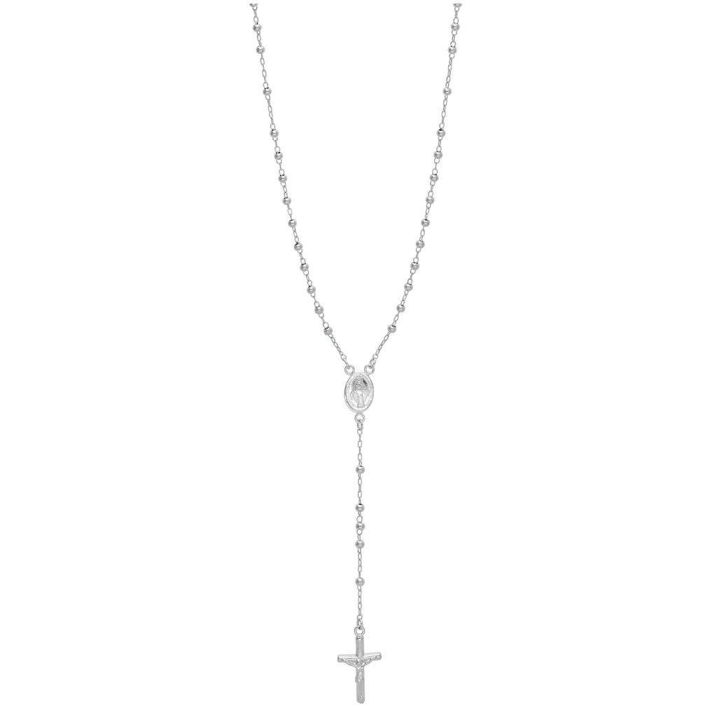 Sterlingsilber Rosenkranz Perlen Halskette – 50 cm