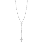 Sterlingsilber Rosenkranz Perlen Halskette – 50 cm