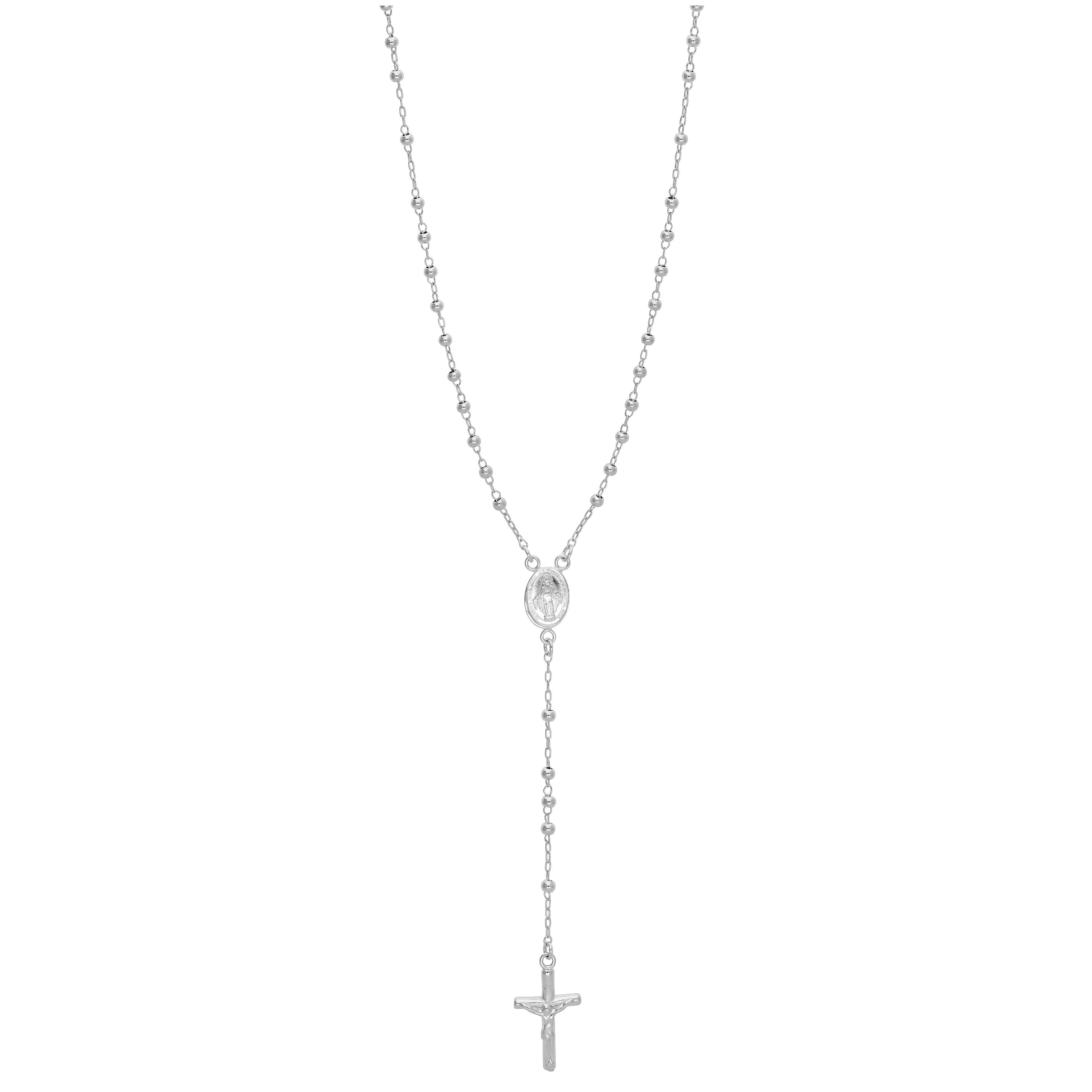 Sterlingsilber Rosenkranz Perlen Halskette – 50 cm