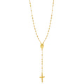 Vergoldete Sterlingsilber Rosenkranz Perlen Halskette – 50 cm
