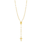Vergoldete Sterlingsilber Rosenkranz Perlen Halskette – 50 cm