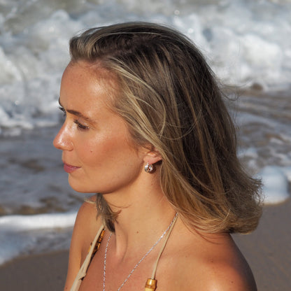 Sterling Silber Creolen mit doppelt verdrehtem Seil