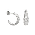 Sterlingsilber Ohrstecker mit offenem Reif und verdrehtem Seil