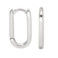 Ohrringe mit ovalem Rechteck in Sterlingsilber
