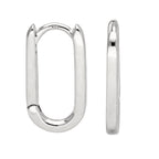 Ohrringe mit ovalem Rechteck in Sterlingsilber