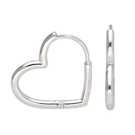Ohrringe mit Herz in Sterlingsilber
