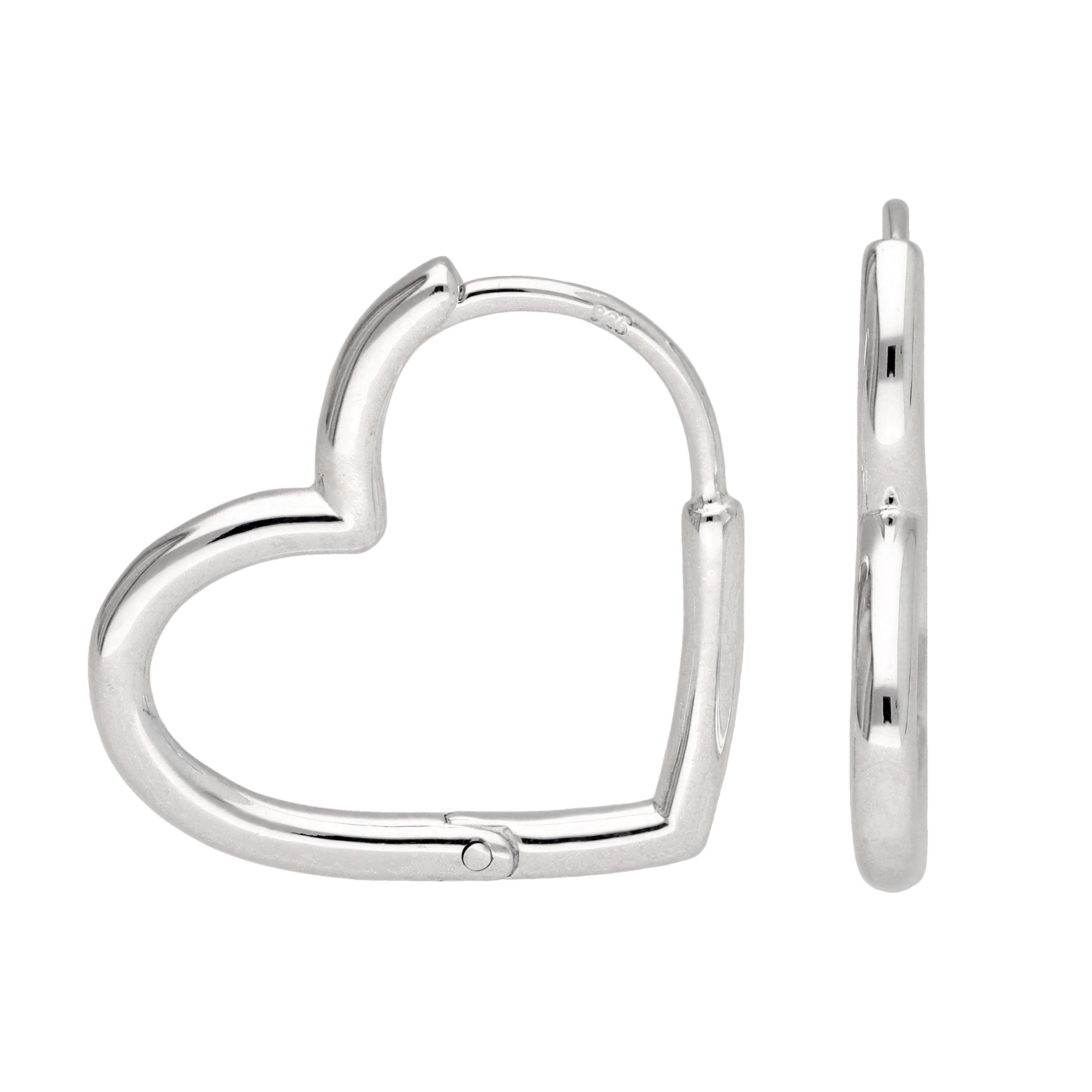 Ohrringe mit Herz in Sterlingsilber