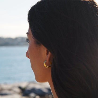 Klobige Creolen aus vergoldetem Sterlingsilber