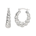 Ohrringe aus Sterlingsilber mit Twist-Seil-Creolen