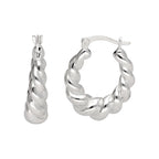 Ohrringe aus Sterlingsilber mit Twist-Seil-Creolen