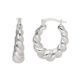 Ohrringe aus Sterlingsilber mit Twist-Seil-Creolen