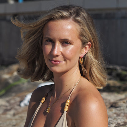 Vergoldete Sterling Silber Twist Rope Creole Creolen