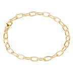 Ovales Belcher-Armband aus vergoldetem Sterlingsilber – 19 cm