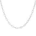 Ovale Belcher-Halskette aus Sterlingsilber – 46 cm