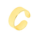Verstellbarer schlichter Ring aus vergoldetem Sterlingsilber mit dickem, flachem Band