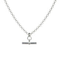 Halskette aus Sterlingsilber mit Rolo-Kette und Knebelverschluss, 45 cm