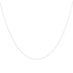 Feine Konfetti-Halskette aus Sterlingsilber mit weißer Emaille, 40 cm