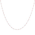 Feine Sterlingsilber-Halskette mit roter Konfetti-Emaille, 40,5 cm