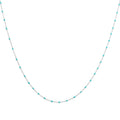 Feine Sterlingsilber-Halskette mit blauer Konfetti-Emaille, 40,5 cm