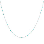 Feine Sterlingsilber-Halskette mit blauer Konfetti-Emaille, 40,5 cm