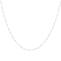 Feine Konfetti-Halskette aus Sterlingsilber mit lila Emaille, 40 cm