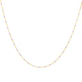 Feine vergoldete Sterlingsilber-Halskette mit violetter Konfetti-Emaille, 40,5 cm