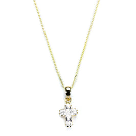 Kreuz-Anhänger aus 9 Karat Gold mit Zirkonia