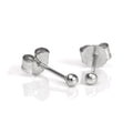 9 Karat Weißgold 2 mm Kugel Ohrstecker