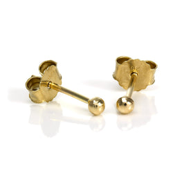 9 Karat Gelbgold 2 mm Kugel Ohrstecker