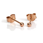 9 Karat Roségold 2 mm Kugel Ohrstecker