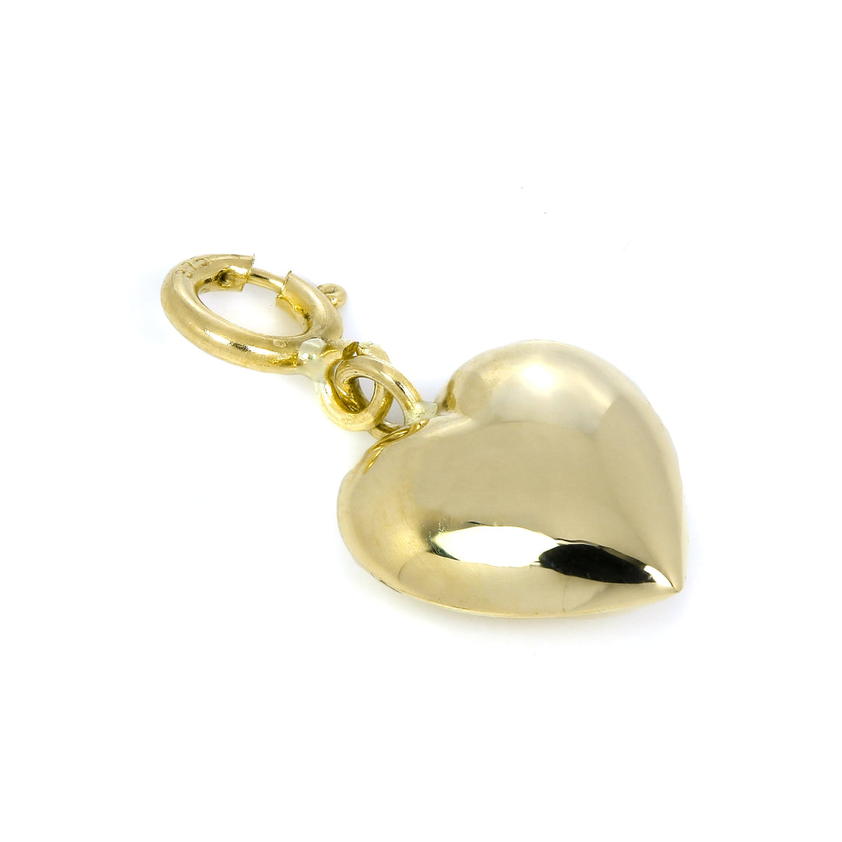 Clip-Charm aus 9 Karat Gold mit gewölbtem Herz