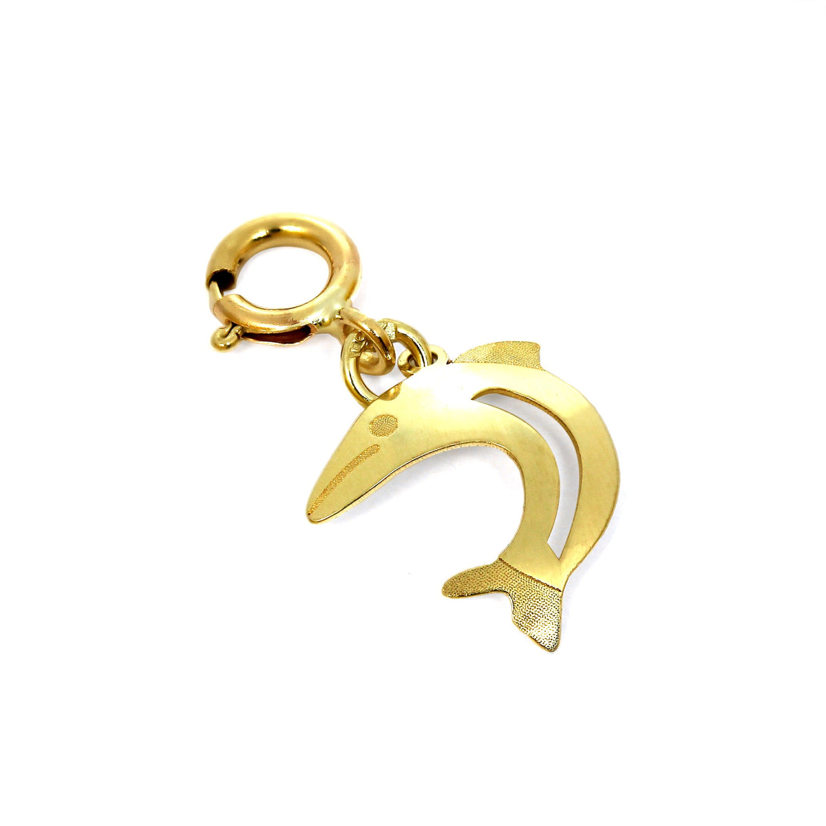Delfin-Clip-Charm aus 9 Karat Gold