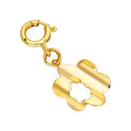 9 Karat Gold Ausgeschnitten Blume Anhänger zum Anklipsen