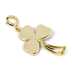 Glücks-Shamrock-Charm aus 9 Karat Gold mit grüner Emaille